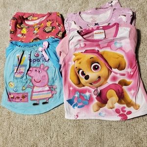 4 pairs of girls 3T PJ sets